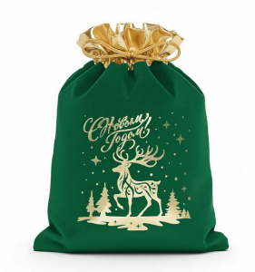 Новогодний подарок Мешочек зеленый 1000 гр.