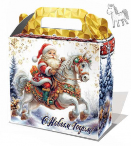 Новогодний подарок Дед мороз на Лошадке 1000 гр.